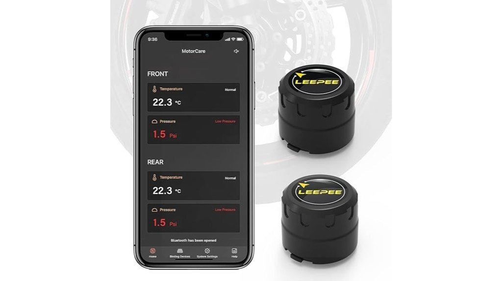 wireless motorcycle tire monitoring
